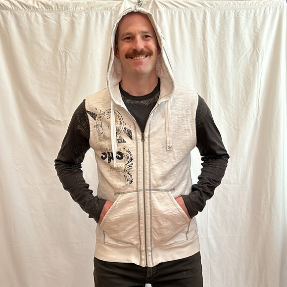 Guess Sleeveless Full Zip Jacket size L - Picture 4 of 7